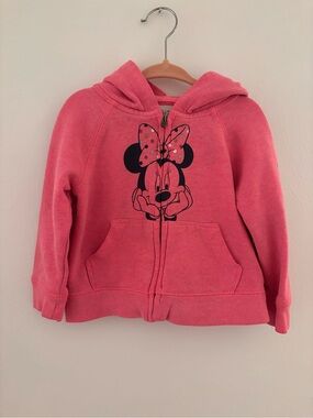 GAP Pink Minnie Mouse Zip-Up Hoodie for Kids